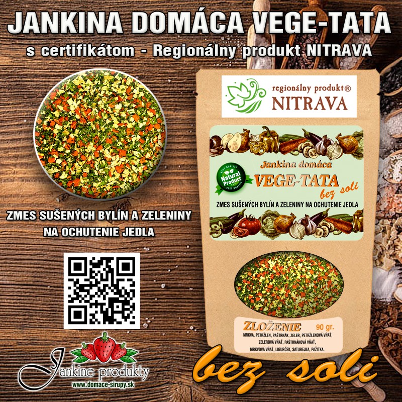 pravá domáca vegeta bez soli a zvyraznovačov chuti a konzervantov, predaj domácich výrobkov, domáce produkty zo Slovenska