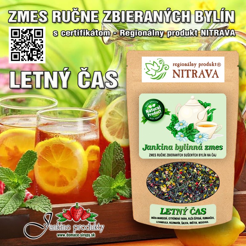 domaci sypaný letny caj letný čas domáce bylinkové čaje Jankine produkty čaj na leto